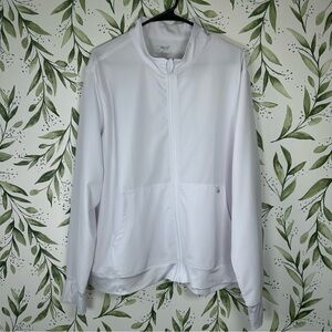 Maevn Red Panda Full Zip Scrub Jacket. White. 2XL.